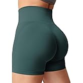 YEOREO Women Seamless Scrunch Workout Shorts High Waisted Intensify Running Gym Yoga Workout