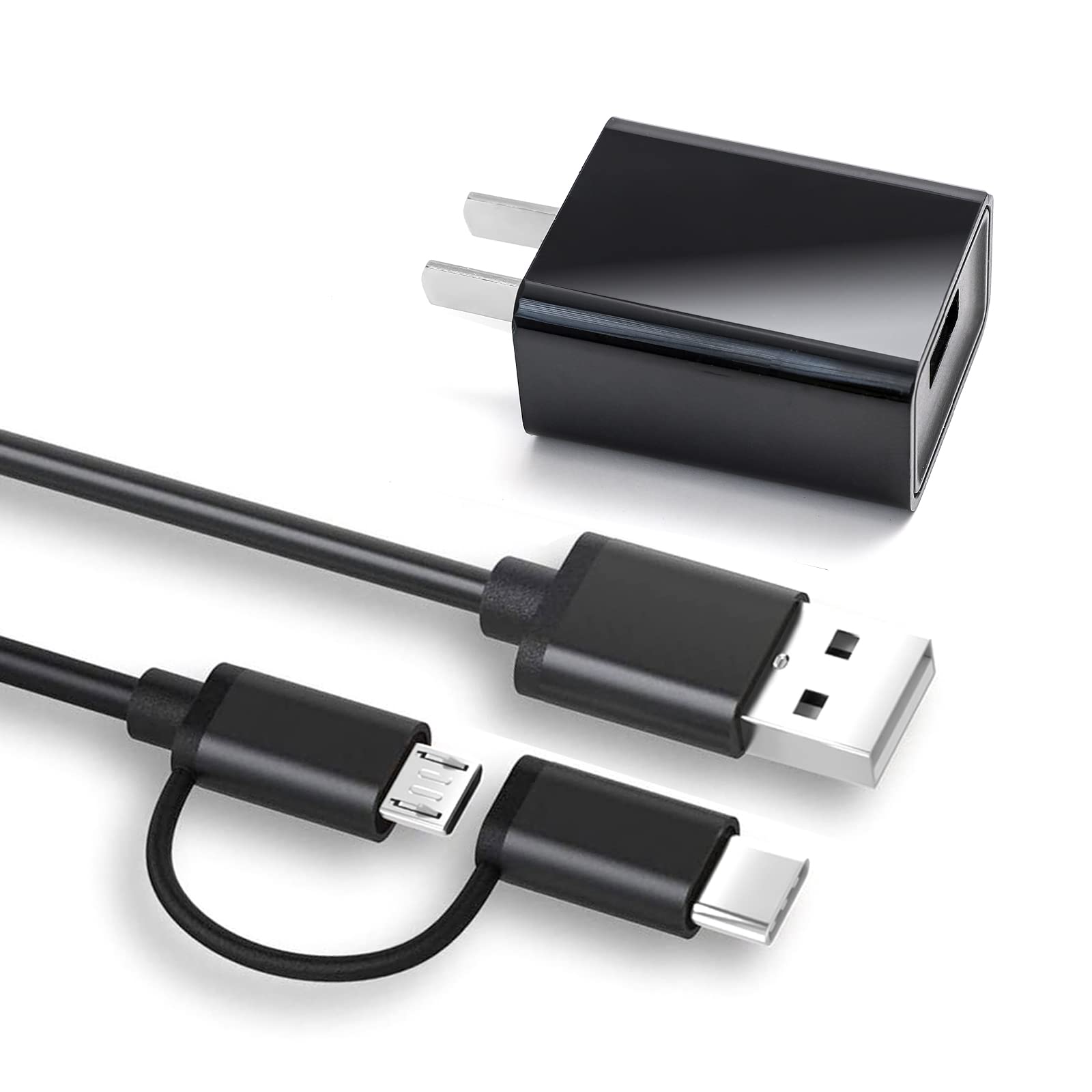 Photo 1 of Replacement Fast Charger Adapter for Kindle Paperwhite 2-14th, Oasis E-Reader, Voyage, Kindle Colorsoft, Fire HD 6 7 8 10 MAX 11 Kids Tablet,Onn Charging Cable Micro USB & USB Type C Cord & More