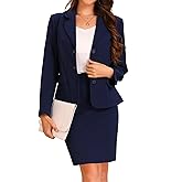 Allegra K Women 2 Piece Skirt Set Suit Business Blazer and Pencil Skirt Office Work Interview Church Outfits