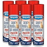 Sprayway Carpet Cleaner (Pet), 19oz, Pack of 6 | Removes Pet Stains &amp; Odors, Foaming Action | Deep Cleans Carpets &amp; Upholstery | Fresh Scent, Quick-Drying Formula