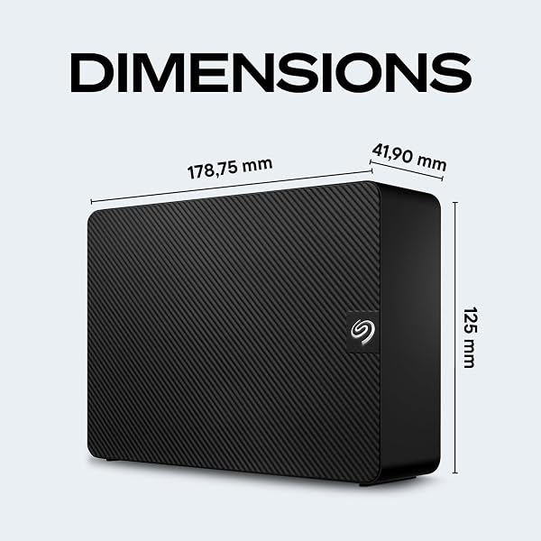 SEAGATE EXPANSION 12TB EXTERNAL HARD DRIVE HDD – USB 3.0, WITH RESCUE DATA RECOVERY SERVICES (STKP12000400)
