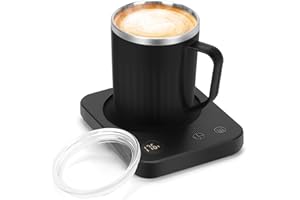 AZFUNN Coffee Mug Warmer, Electric Coffee Warmer with 13.5oz Mug Set for Desk - 3 Temperature Setting, 8h Auto Shut-Off, Smart Coffee Warmer for Heating Coffee Tea