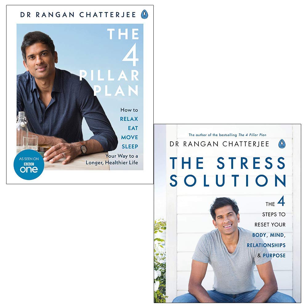 Rangan Chatterjee 4 Pillar Plan The Stress Solution 2 Books Collection Set 9789123765560 Amazon Com Books