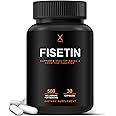 Fisetin 500mg - 98% Pure Fisetin Supplement - USA Third Party Tested (Similar to Apigenin, Luteolin, Quercetin) Senolytic Act