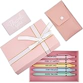 Jutom 8 Pcs Fancy Inspirational Pen Gift Set for Women - Motivational Quotes Office Gift for Her, Congratulations on Promotion, New Job Gifts Lady Boss Business Pens, Adult Graduation Gifts Sets