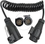 Techfection 13 Pin to 13 Pin Trailer Extension Cable RV Caravan Lead