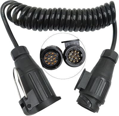 Techfection 13 Pin to 13 Pin Trailer Extension Cable RV Caravan Lead