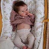 RXDOLL Full Silicone Body Reborn Baby Dolls Anatomically Correct Girl 18 Inch Realistic Newborn Baby Dolls That Look Real with Hand-Rooted Hair Waterproof Toy for Kids Gifts