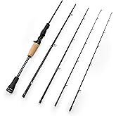 KastKing Spartacus Passage Travel Fishing Rods with Extra Twin-Tip | Portable 4-Piece Design, IM7 Graphite Blanks, Stainless Steel Guides with Zirconium Oxide Rings, EVA Handle, Hook Keeper