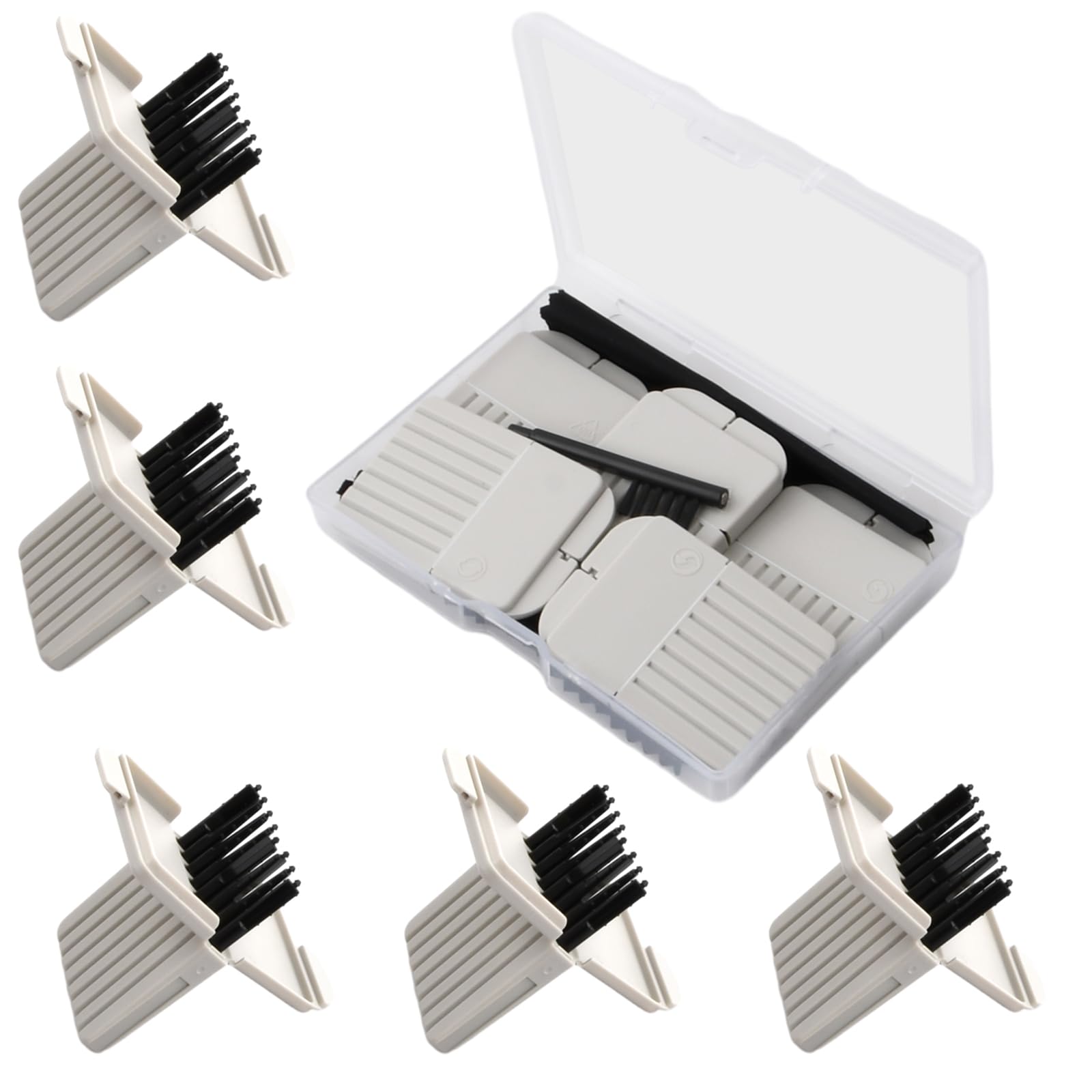 Hearing Aid Filter, Set of 5 (40 Pcs) Ear Wax Filter, Replacement Filter, Cleaning Brush and Cleaning Cloth - for Widex, Phonak, Resound etc