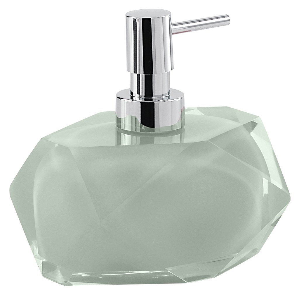 Gedy Chanelle Soap Dispenser, Resin, Green, 7.8 x 11.5 x 12.6