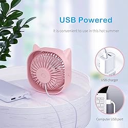 USB Desk Fans Small Quiet - Mini Cute Desk Fan USB