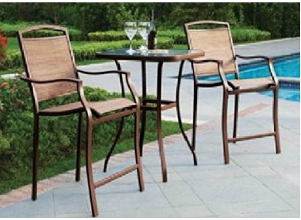PC HIGH TOP BISTRO TABLE CHAIRS SET SLINGBACK MATERIAL 2015