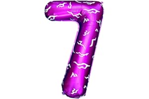 40 Inch K-pop Music Movie Hunter Theme Party Number 7 Balloon Purple Kpop Lightning Demon Mark Design Large Foil Mylar Balloo