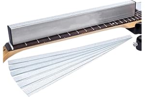 SundiooK Aluminum Guitar Neck Fret Beam Leveling Bar with 6 Pack Sandpaper (120 1000 Grit) Luthiers