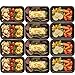 Meal Prep Containers with Lids, 10-Pack BPA Free Food Storage Container Microwaveable Dishwasher & Freezer Safe Black Plastic Bento Lunch Boxes, Reusable Portion Control - DuraHome (24oz 20 pk)