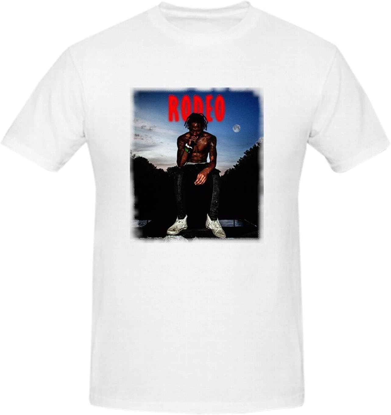 Men's White Travi Scott Days Before Rodeo Personalized Big T Shirt