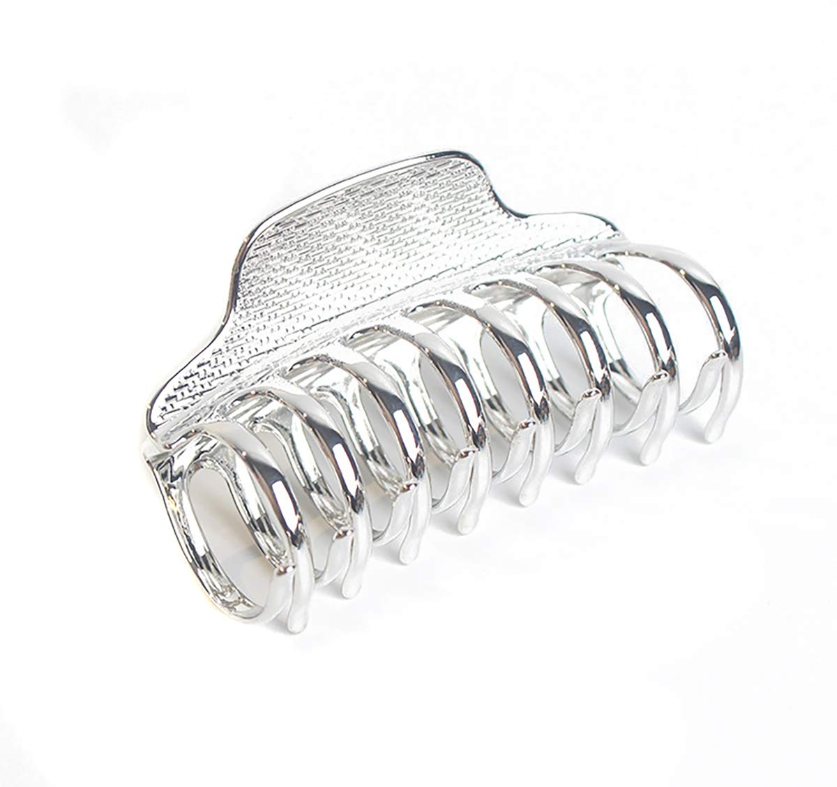 Fodattm Girls Fashion Vintage Alloy Hair Jaw Clips Hair Clamp Large Punk Hairpins Hair Claw Women Hair Updo Grip Bath Accessories for Thick Hair (Silver)