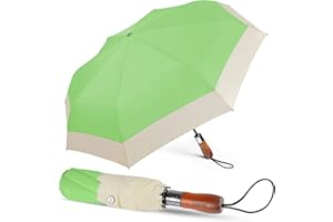 Lejorain Compact Golf Umbrella Large - 54inch Travel Big Portable Automatic Folding Umbrella Windproof for Men Heavy Duty 210T Dupont Teflon Coated Umbrella for Rain