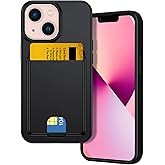 Petocase for iPhone 13 Wallet Case,Card Holder Slot Ultra Bling Slim Clear Flexible TPU Soft Silicone Protective Phone Case Cover for Apple iPhone 13 6.1inch Black