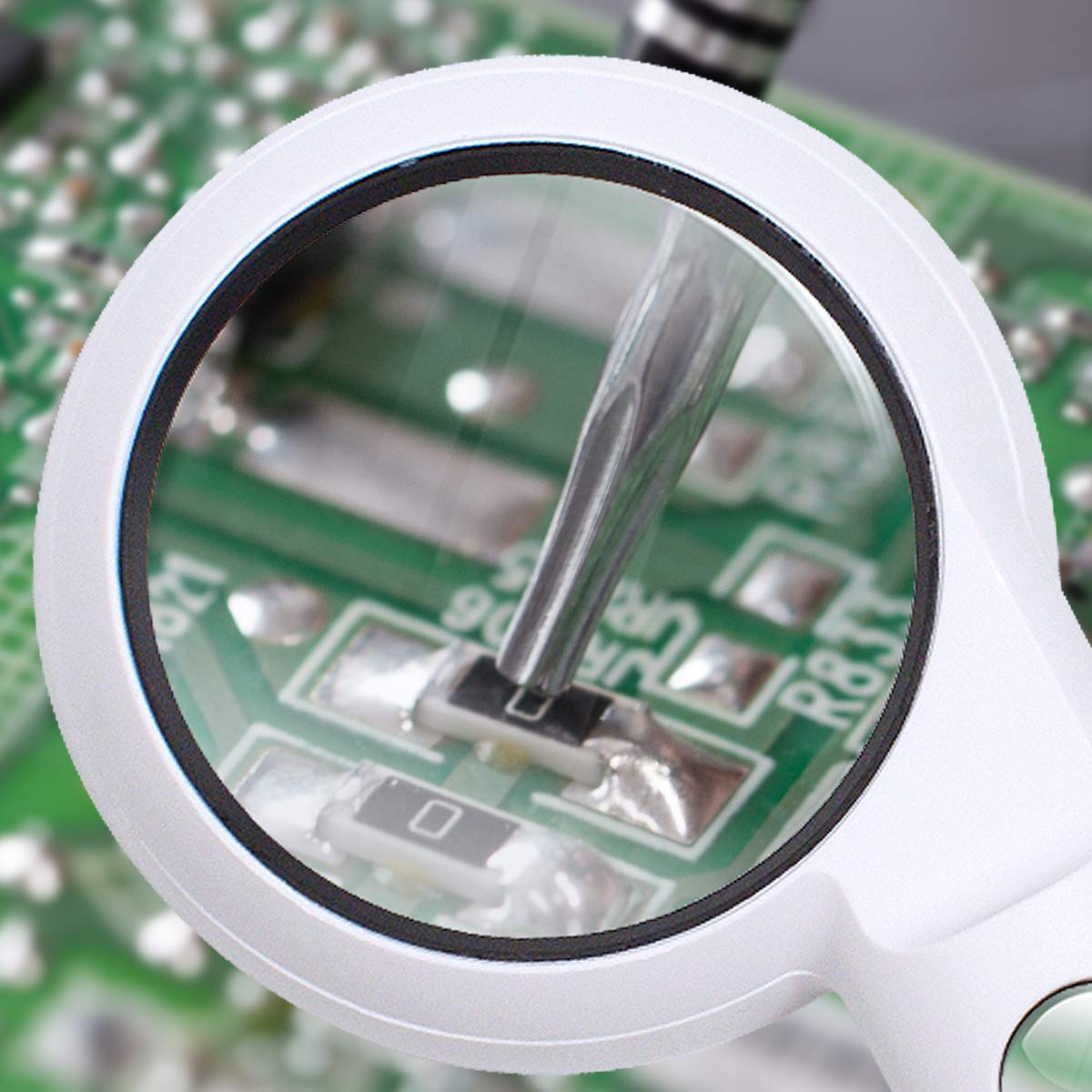 Magnifying Glass with 10 Circular Dimmable Led Lights, 5X 20X Handheld Magnifier for Reading Books, Maps, Jewelry, Coins, Stamps, Watch Repair, Hobbies and Seniors