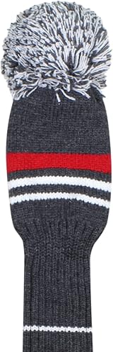 Scott Edward Knit Woods Golf Head Covers Set of 4 Grey Warning Striped 460CC view 6