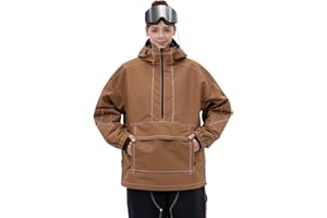 SNOWVERB Womens Baggy Snow Insulated Jacket Winter Waterproof Big Cargo Pocket Windproof Snowboarding Jacket with Hood