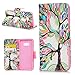 YOKIRIN Galaxy S8 Case, Beautiful Green Tree and Leaf Magnetic Style PU Leather Case Wallet Flip Stand Flap Closure Cover with ID&Credit Card Holder Protective Skin for Samsung Galaxy S8