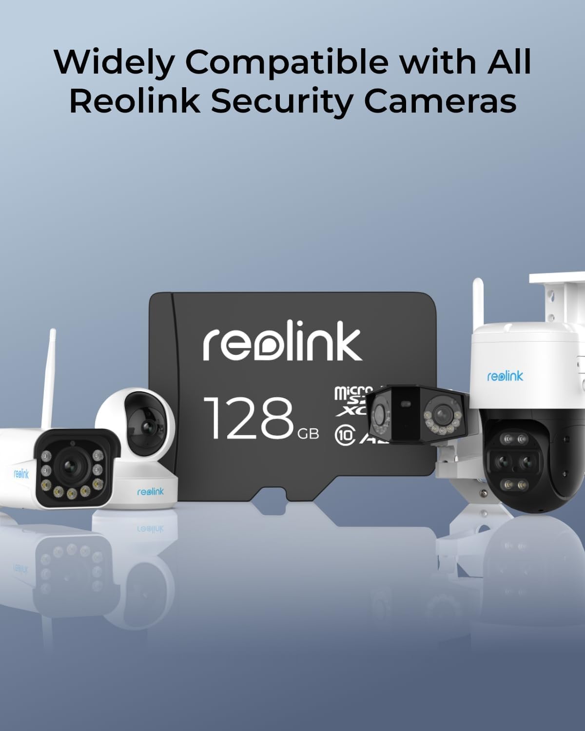 REOLINK 128GB microSDXC UHS-I Memory Card, U3, A2, V30, Class 10, Micro SD Card Compatible with Reolink Security Camera