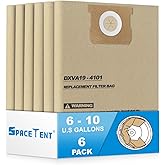 SpaceTent 6 Pack DEWALT DXVA19-4101 High Efficiency Replacement Filter Bags for 6 to 10 Gallon Wet/Dry Vacs - Part # & Vacmas
