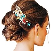JAKAWIN Starfish Hair Comb Pearl Mermaid Headpiece Beach Hair Accessories for Women