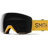 SMITH Optics Skyline XL Low Bridge Fit Unisex Snow Goggle &ndash; Gold Bar Colorblock + ChromaPop Sun Black