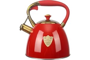 LUXGRACE Tea Kettle -2.9 Quart Tea Kettles Stovetop Whistling Teapot Stainless Steel Tea Pots for Stove Top Whistle Tea Pot