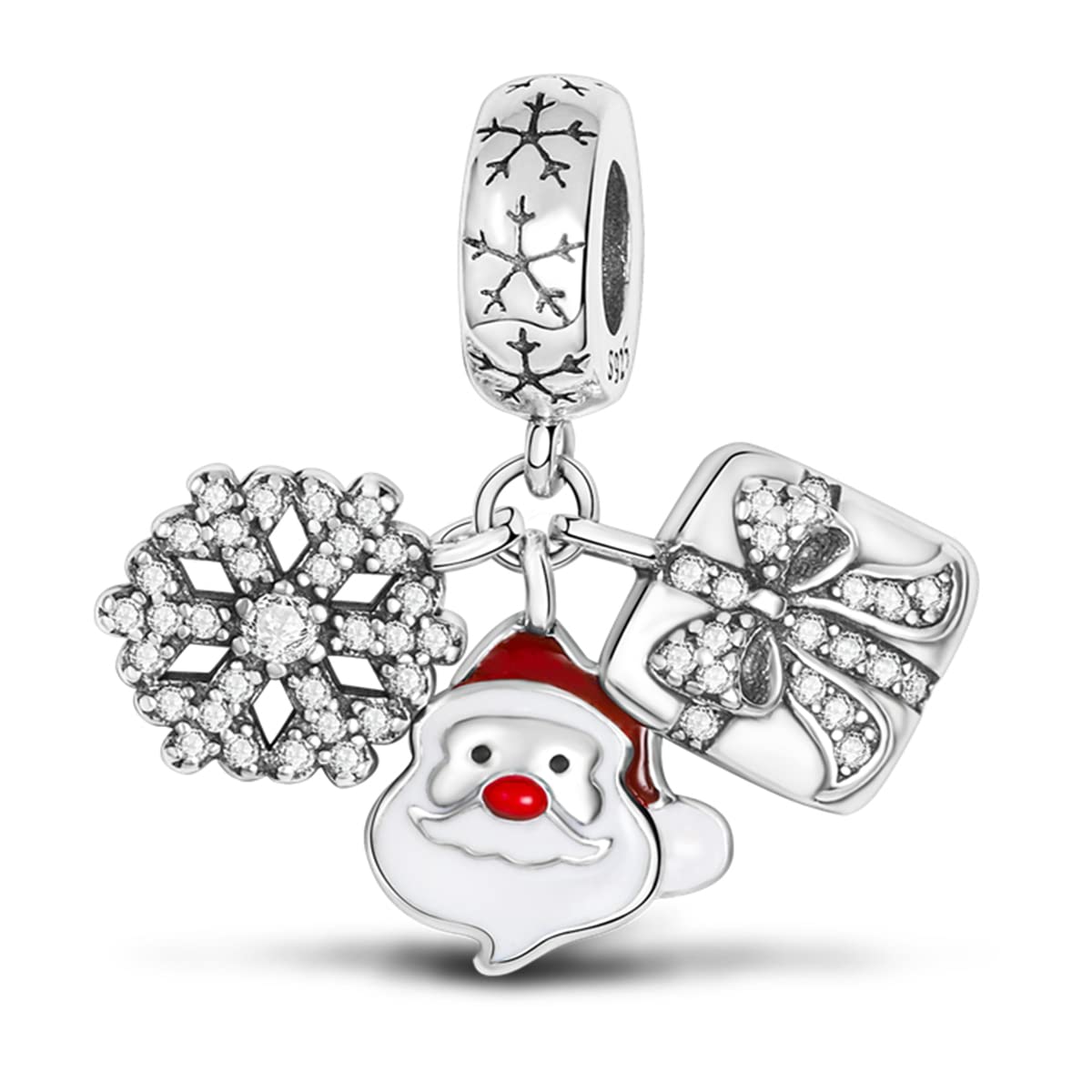 NARMO Jewelry 925 Sterling Silver Charms For Bracelets Snowflake