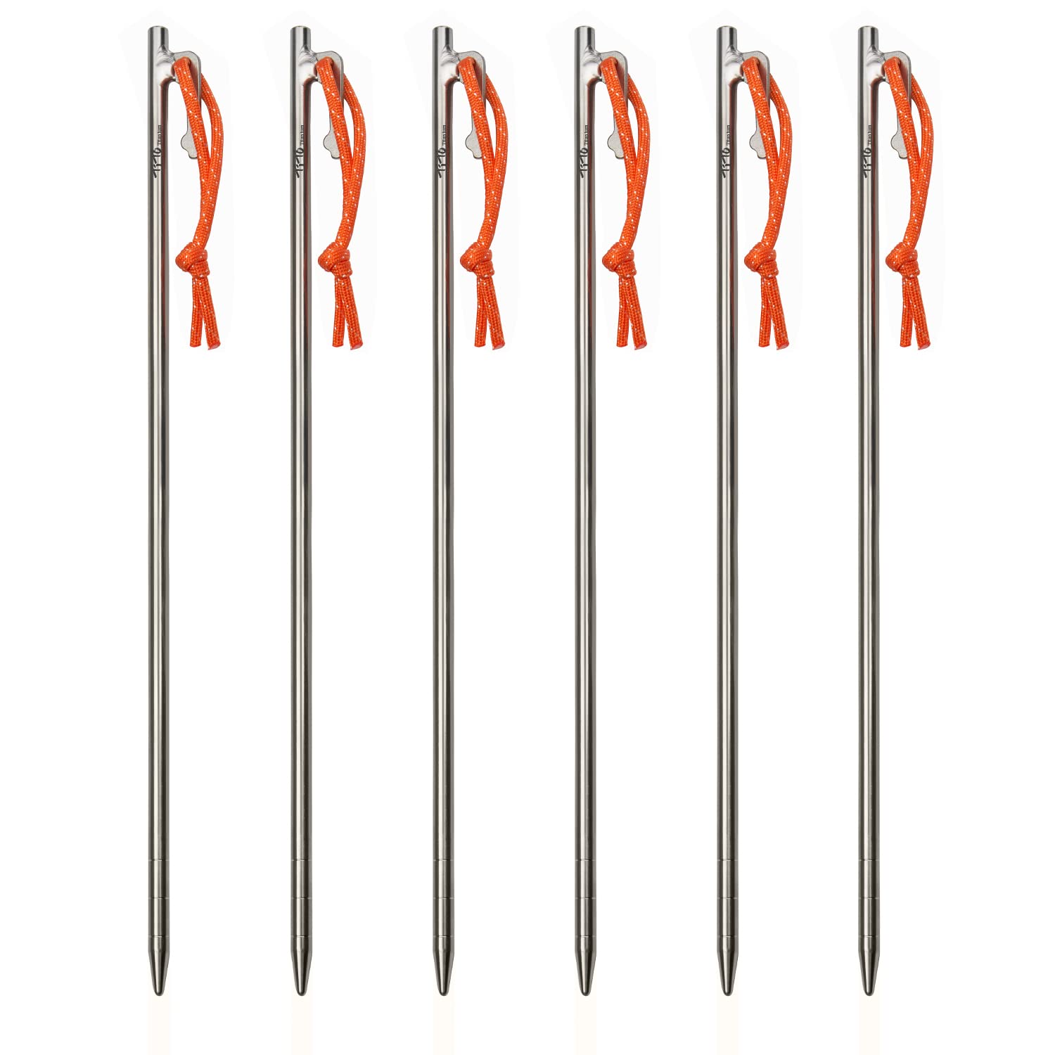 TITO High Strength Titanium alloy tent stakes Tent pegs nail pegs for canopy camping tent (Pack of 6pcs, 8×350mm)