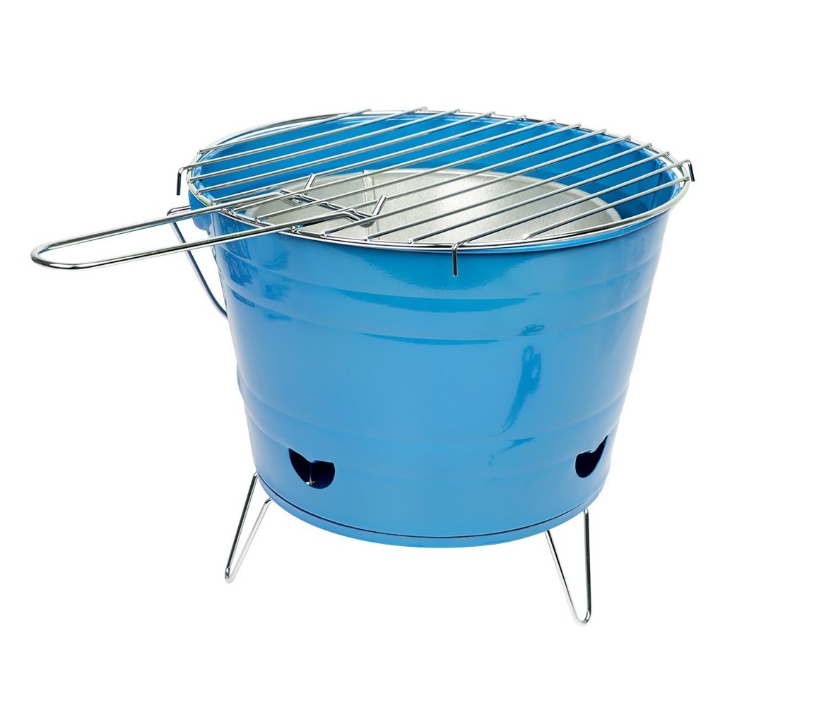 Invero® Mini BBQ Outdoor Barbeque Portable Bucket Grill ideal for