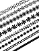 Mudder Lace Choker Necklaces Velvet Stretch Tattoo Choker Necklaces, Black, 8 Pieces