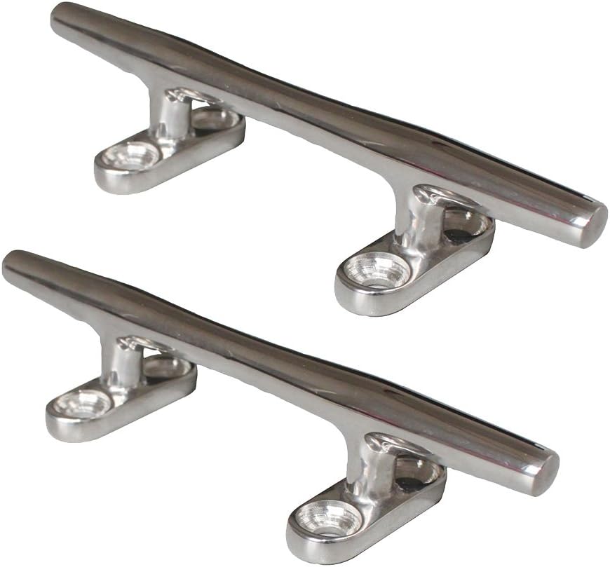 2 X 6" Polished Stainless Boat Cleats Yacht Cleats