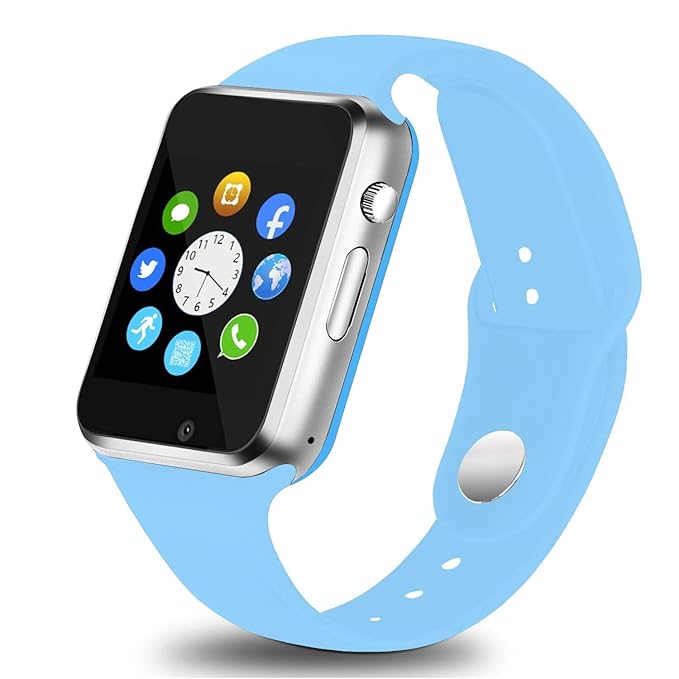 Smart Watch Fitness Tracker, Touch Screen Bluetooth Smart Wrist Smartwatch Support SIM SD Card Slot Make/Answer Phone Camera Pedometer Compatible ...