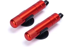 LANBOUY 2 Pack Car Window Breaker Seatbelt Cutter Tool, Glass Breaker Hammer Seatbelt Cutter Safety Glass Breaking, Life Saving Safe Emergency Escape Tool (Red)