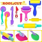 Jiosdo 53 Pcs Dough Tools Set Kids Toddlers Plastic Molds Storage Box view 4