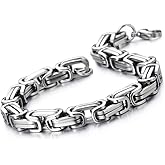 COOLSTEELANDBEYOND Mens Women New Stainless Steel Braided Link Bracelet Polished