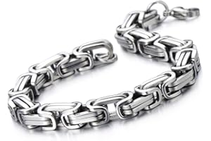 COOLSTEELANDBEYOND Mens Women New Stainless Steel Braided Link Bracelet Polished
