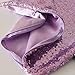 AMAZLINEN(TM Decorative Glitzy Sequin & Comfy Satin Solid Throw Pillow Cover 18 Inch Square Pillow Case, Hidden Zipper Design, 1 Cover Pack Only(Lavender)