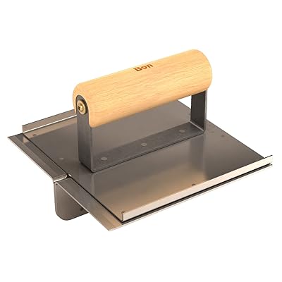 Bon 12-593 6-Inch by 6-Inch Deep and Thin Concrete Groover, 1-1/2-Inch Depth 1/8-Inch Radius, Wood Handle, Stainless Steel