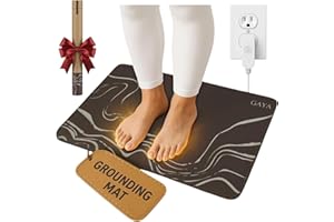 GAYA Grounding Mat for Feet, Sleep Improvement, Back Pain Relief, Muscle Relaxation & Stress, Earthing Pads for Bed, Ground for Desk, Earth Mats, Bedding Pad (24''X16'')