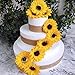 Supla 30 Pcs Fake Sunflower Artificial Small Sunflower Heads in Yellow - 3.5