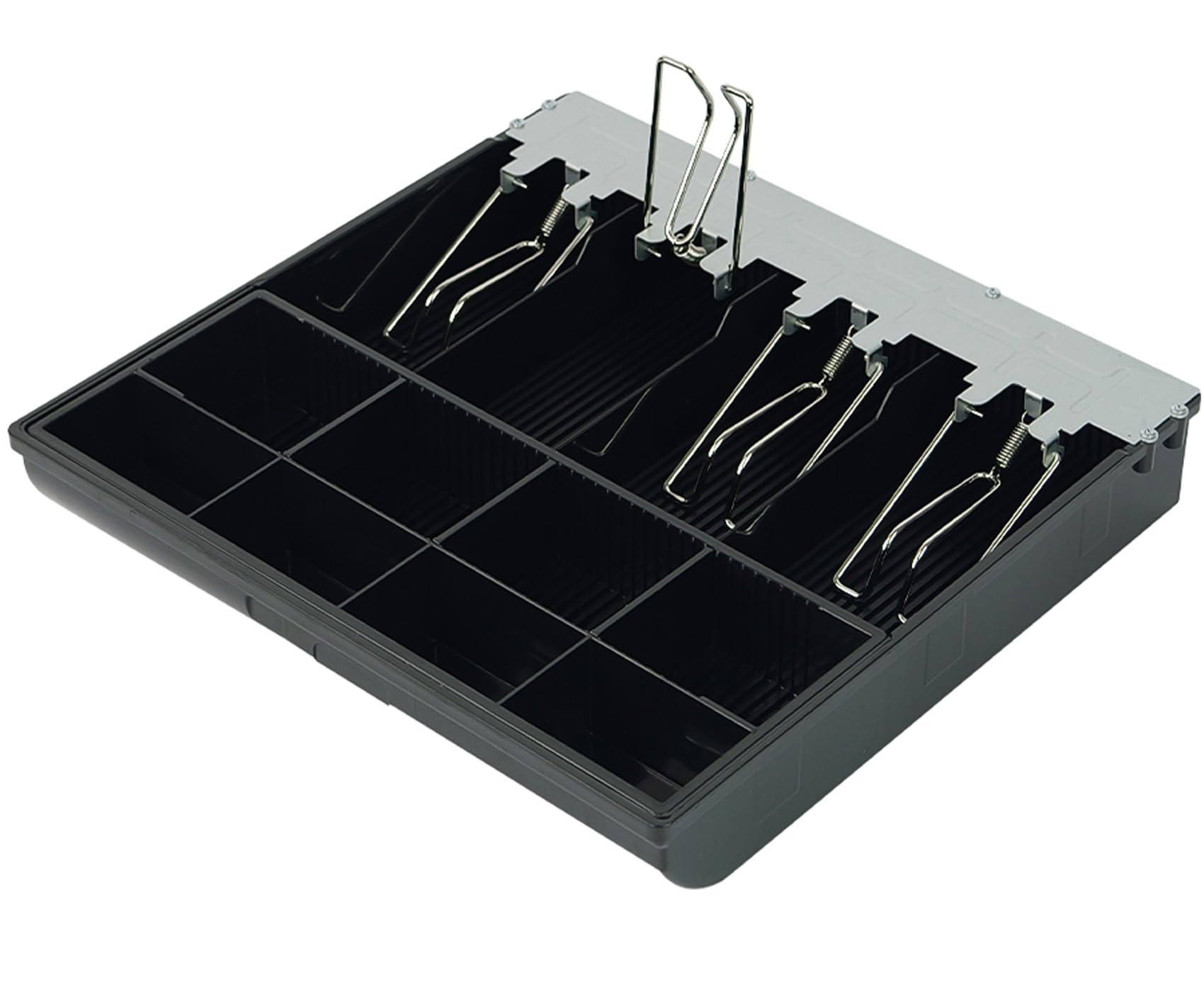 HDWR Money Organizer for Cash Drawer, Bill Snaps, Stainless Steel Latches, Width adjustment, Locker under the Coin Insert, HD-WS35