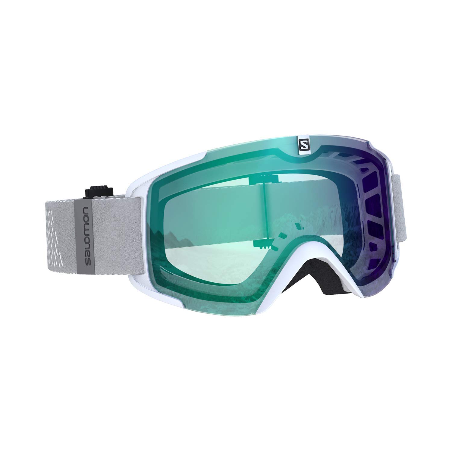 Salomon Xview Photo, Unisex Ski Goggles, White/AW Blue, L40844200