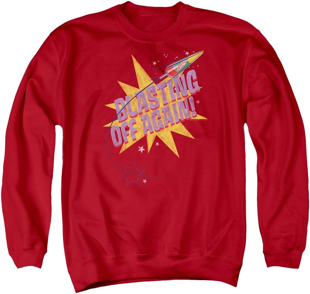 Astro Pop 1960's Rocket Pop Candy Blasting Off Again Adult Crewneck Sweatshirt